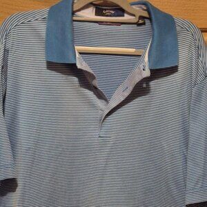 Callaway Collection XL Blue Stripe Golf Polo Shirt